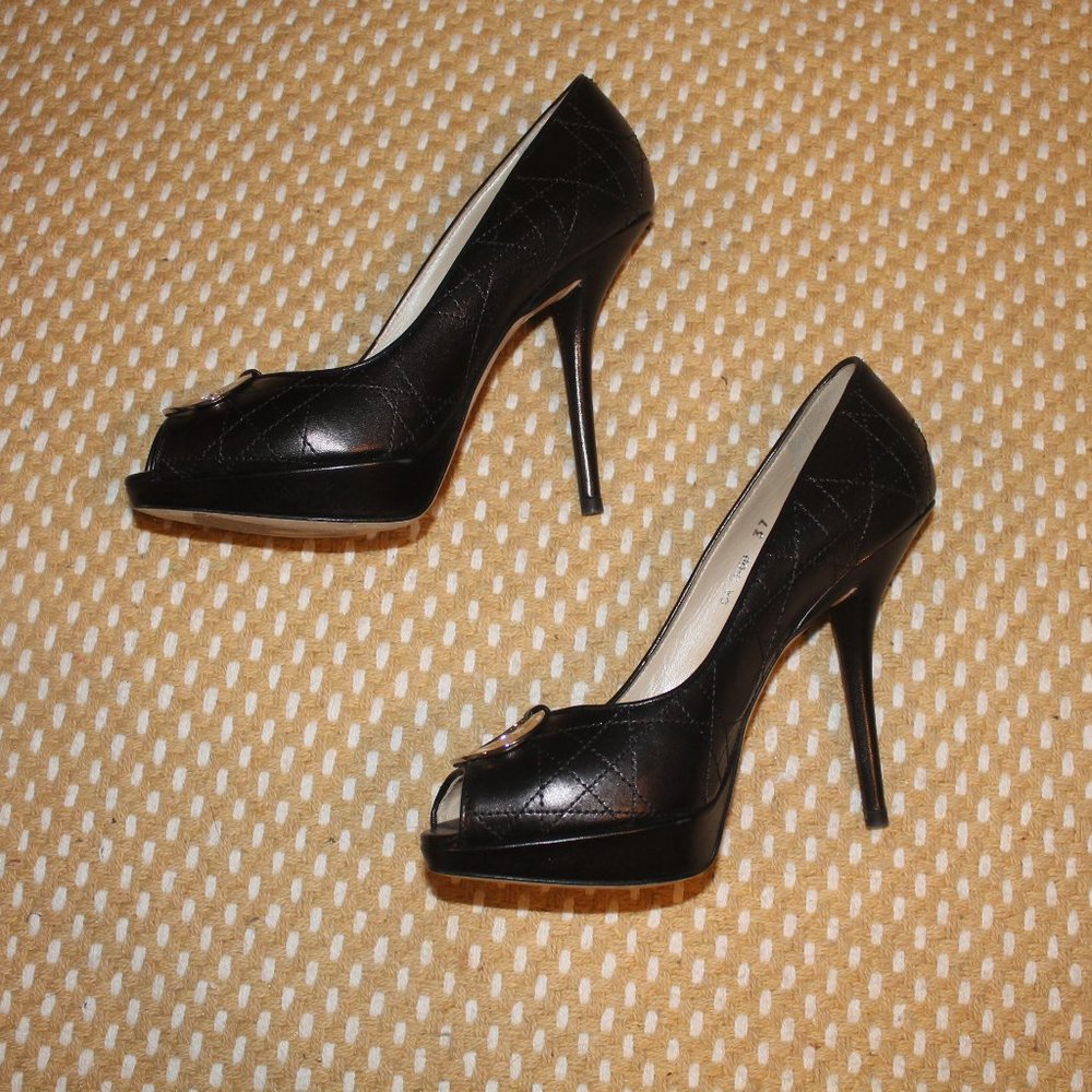 O De Dior pump noir cannage lambskin - Picture 11 of 13
